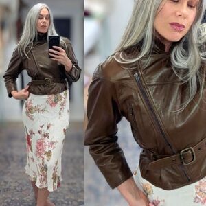 Vintage Italian Crop Leather jacket